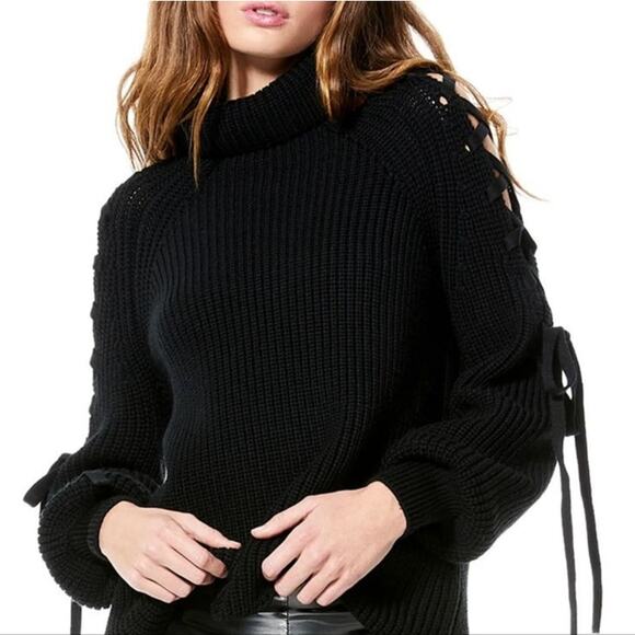 Alice + Olivia Izetta Open Shoulder Turtleneck in Black Size XS - Picture 2 of 11